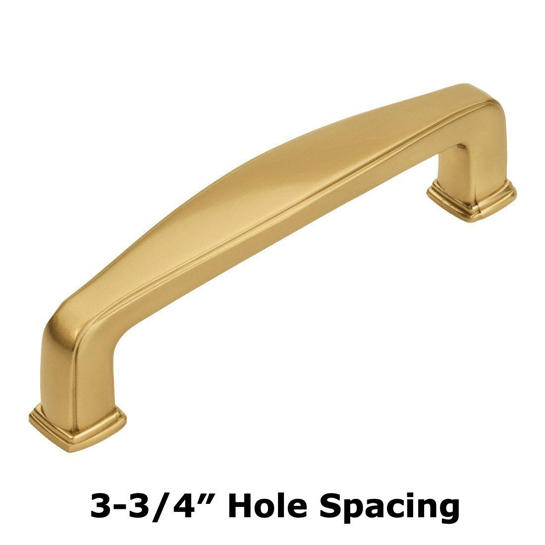 Cosmas 4392GC Gold Champagne Cabinet Pull hole spacing is 3-3/4&quot;