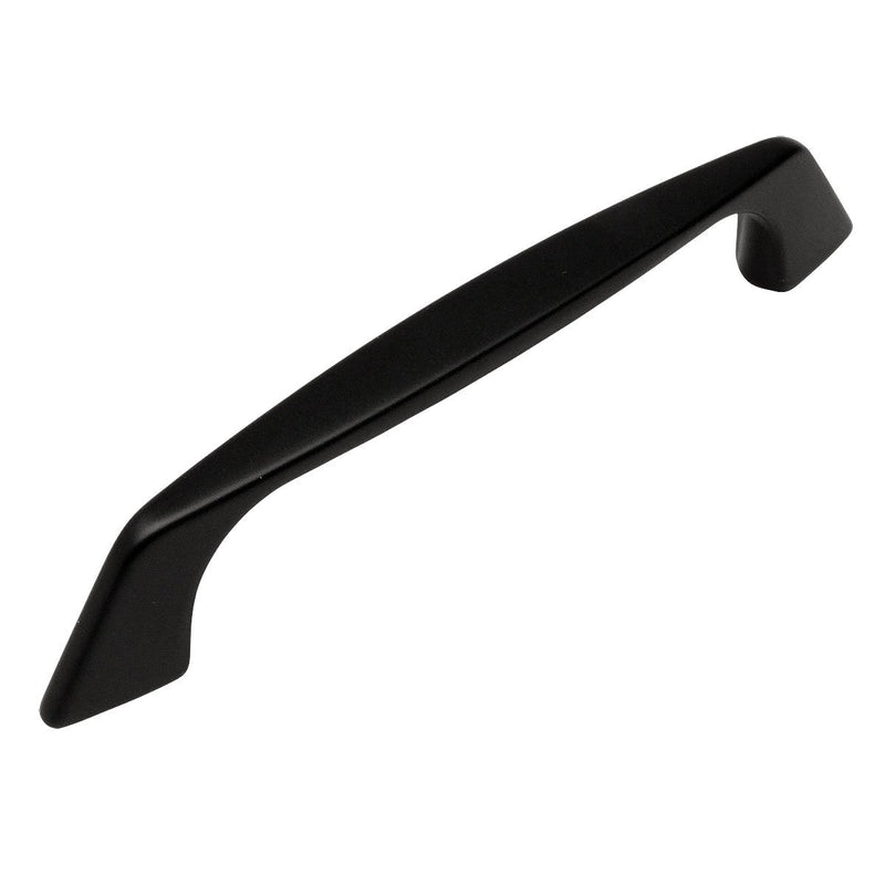 Flat black cabinet pull with flat and slim design