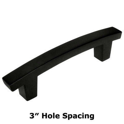 Cosmas 5235FB Flat Black Contemporary Arch Cabinet Pull