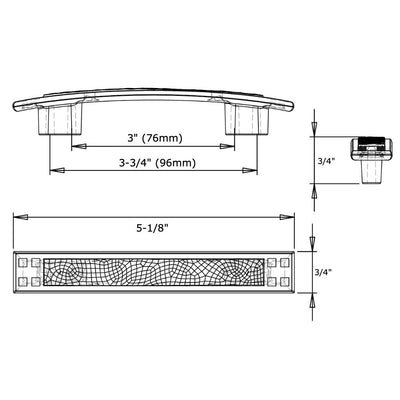 Cosmas 10557SN Satin Nickel Cabinet Pull