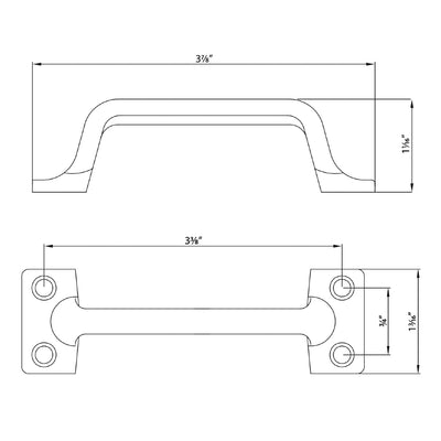 Window Sash Lift, Flat Black