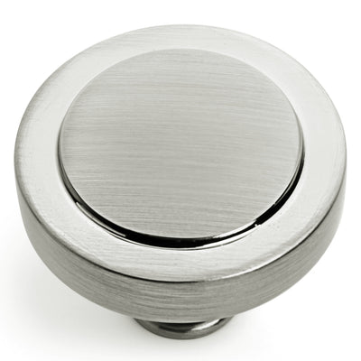Satin nickel cabinet knob