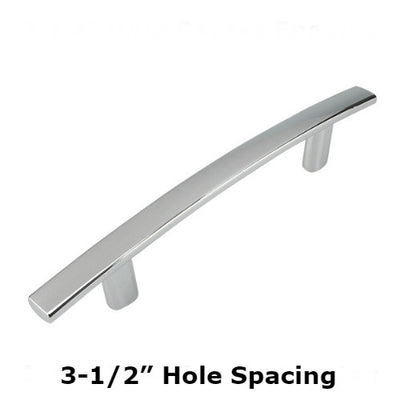 Cosmas 2363-3.5CH Polished Chrome Subtle Arch Cabinet Pull - Cosmas