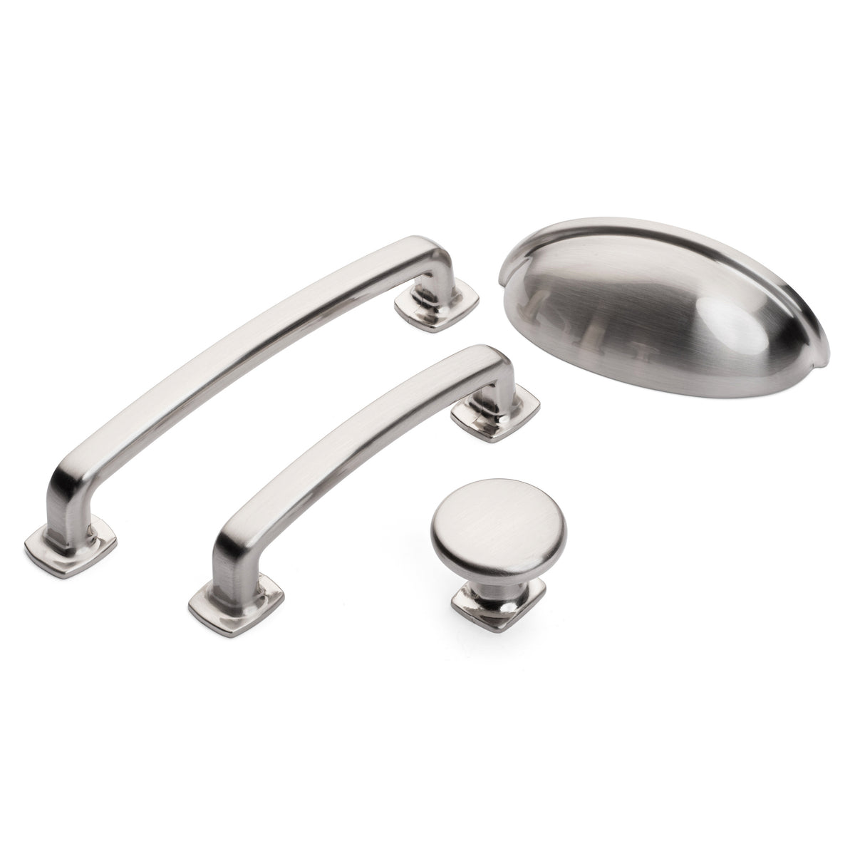 Diversa Brushed Satin Nickel Trinity 5" (128mm) Cabinet Drawer Pull