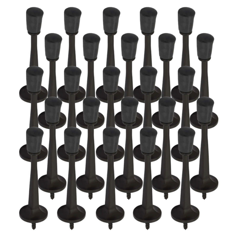 25 Pack Oil Rubbed Bronze Solid Baseboard Door Stop