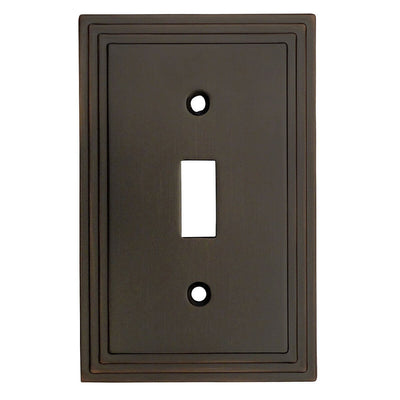 Cosmas 25053-ORB Oil Rubbed Bronze Single Toggle Switchplate Cover - Cosmas