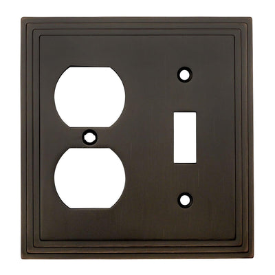 Cosmas 25068-ORB Oil Rubbed Bronze Single Toggle / Duplex Combo - Cosmas