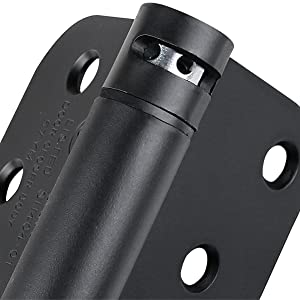 Matte Black Self-Closing 3-1/2&quot; x 3-1/2&quot; Spring Door Hinge (2 PACK)