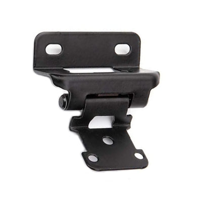 Diversa Partial Wrap 1/2&quot; Overlay Matte Black Cabinet Hinges (Pair)