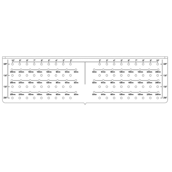 Long Cabinet Hardware Installation Template - DoorCorner.com