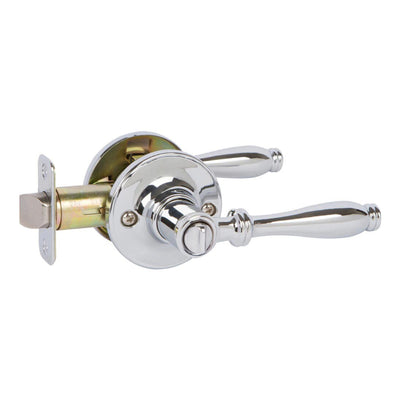 Villa Privacy Door Lever, Polished Chrome