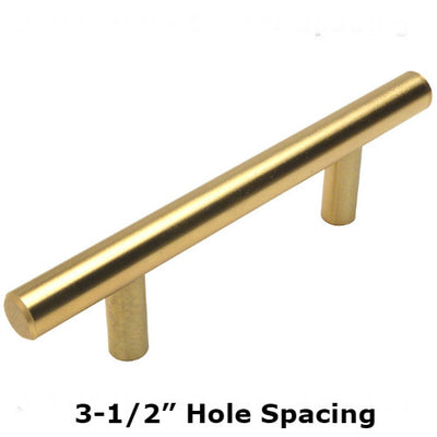 Cosmas 305-3.5BB Brushed Brass Euro Style Bar Pull - Cosmas