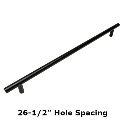 Cosmas 305-673FB Flat Black Euro Style Bar Pull - Cosmas