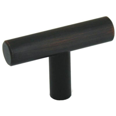 Oil rubbed bronze cabinet drawer t knob with euro style design