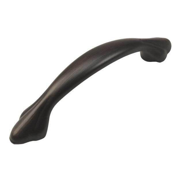 oil rubbed bronze finish drawer handle with three inch hole spacing