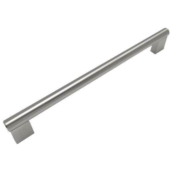 Satin nickel cabinet handle with tube and rectangular shape
