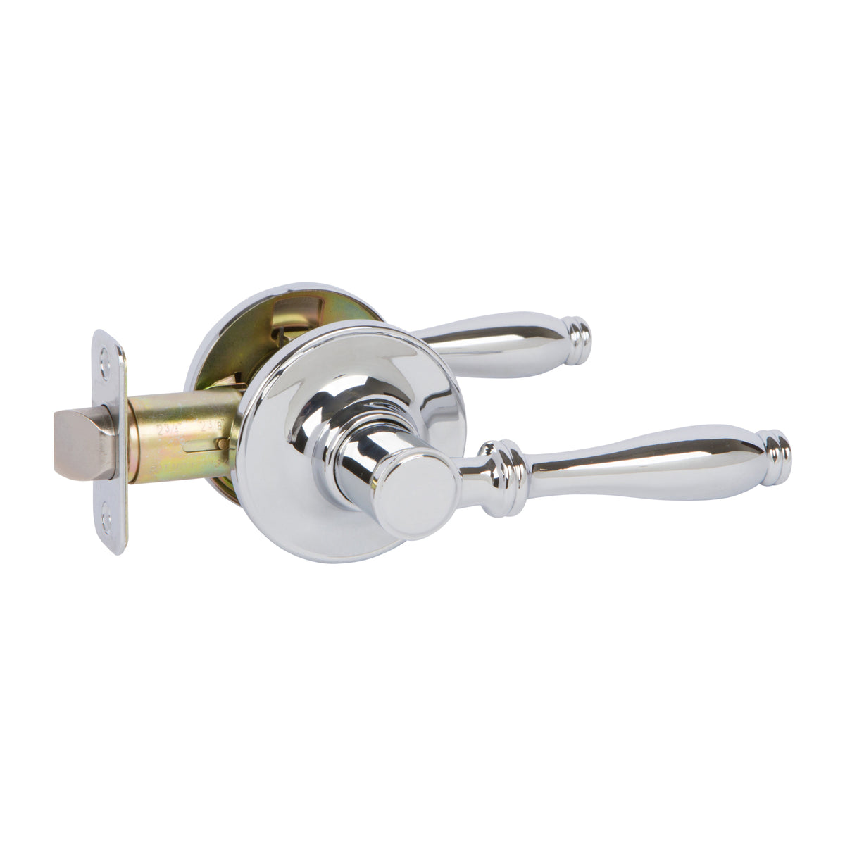Villa Passage Door Lever, Polished Chrome