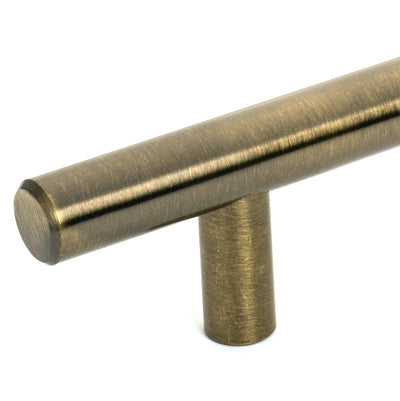 Diversa Antique Brass Euro Style 5&quot; (128mm) Cabinet Bar Pull - 10 PACK