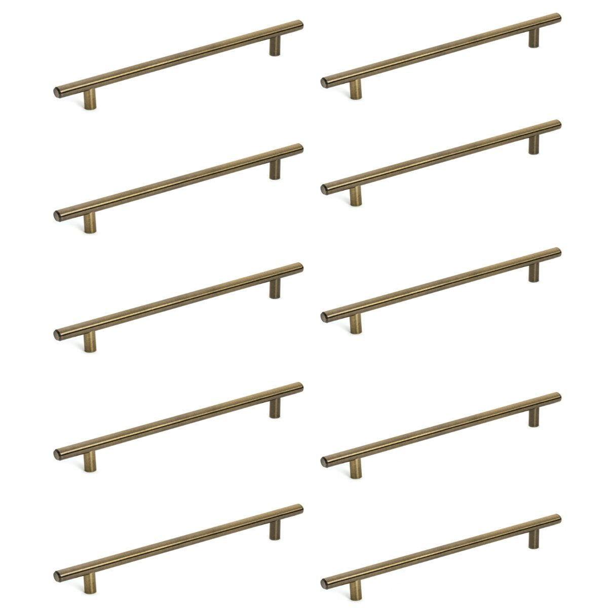 Diversa Antique Brass Euro Style 7-1/2&quot; (192mm) Cabinet Bar Pull - 10 PACK