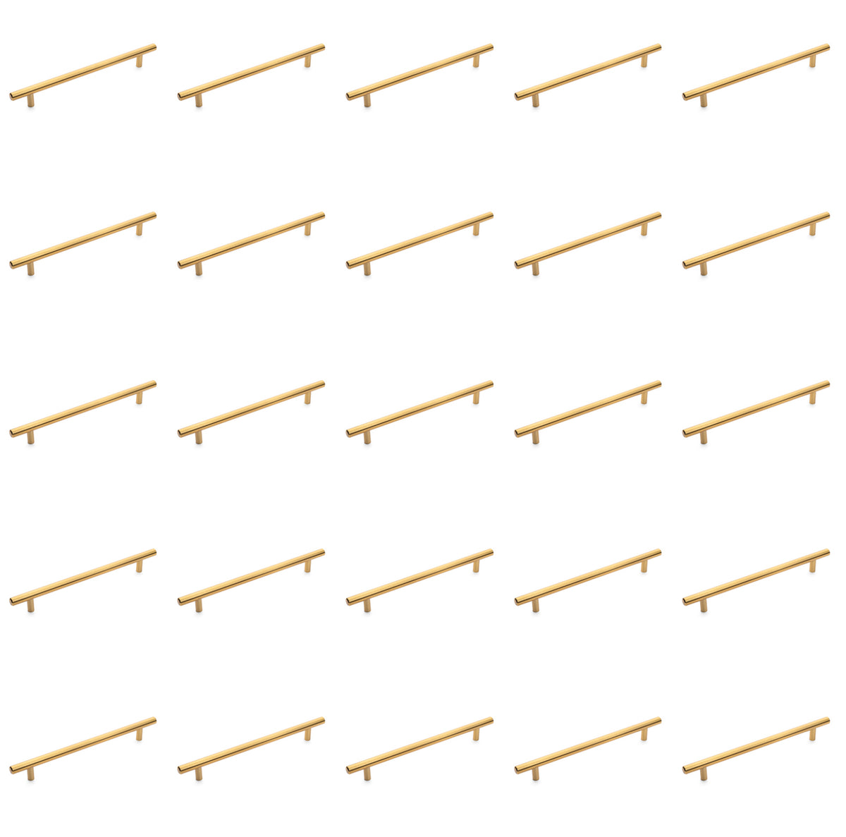 Diversa Brushed Brass Euro Style 7-1/2&quot; (192mm) Cabinet Bar Pull - 25 PACK