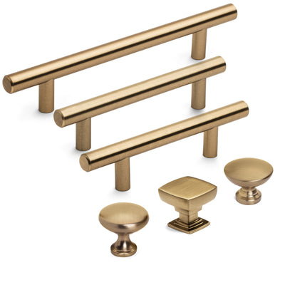 Diversa Gold Champagne Euro Style 3&quot; (76mm) Cabinet Bar Pull