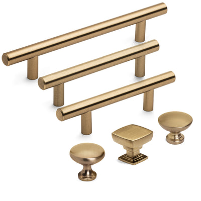 Diversa Gold Champagne Euro Style 5&quot; (128mm) Cabinet Bar Pull