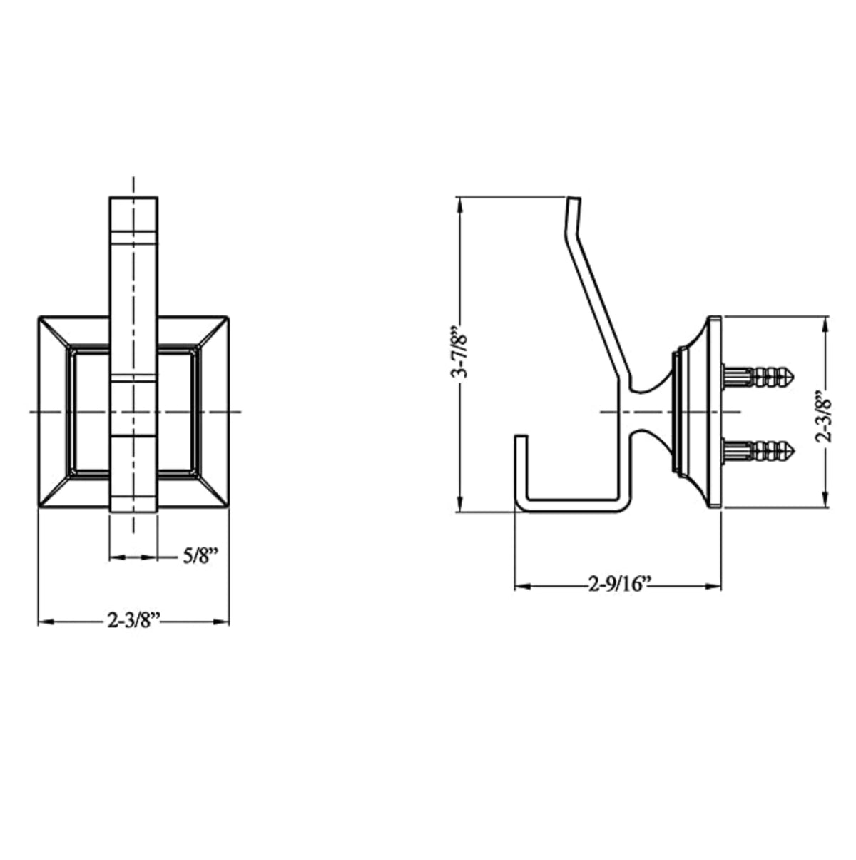 400 Series Satin Nickel Robe Hook