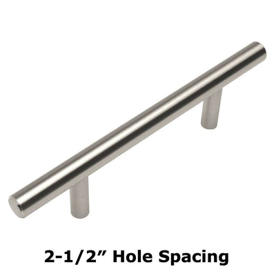 Cosmas 404-2.5SN Satin Nickel Slim Line Euro Style Bar Pull