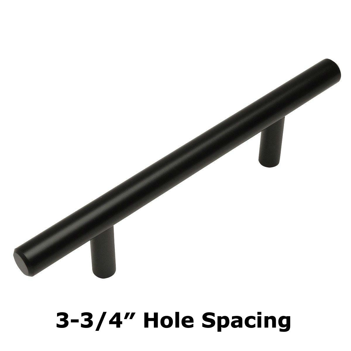 Cosmas 404-96FB Flat Black Slim Line Euro Style Bar Pull