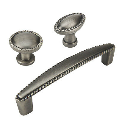 4112AS Rope Antique Silver Cabinet Pulls and knobs