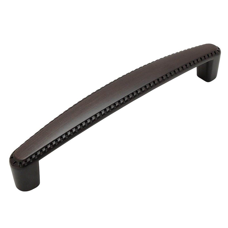 Oil rubbed bronze drawer pull with rope design