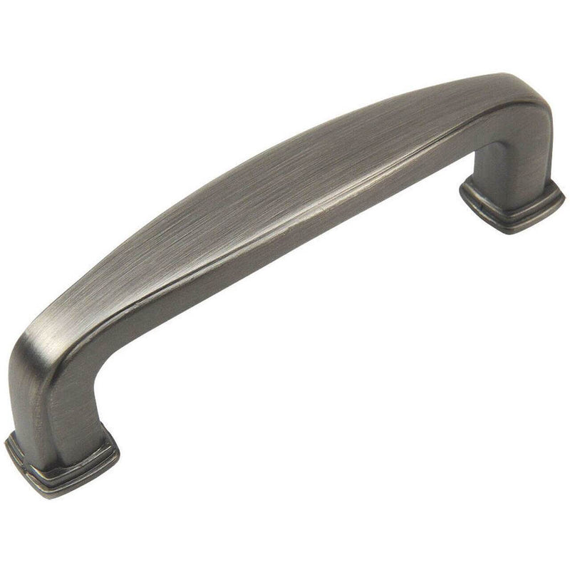 Cabinet handle with antique silver finish and three inch hole spacing