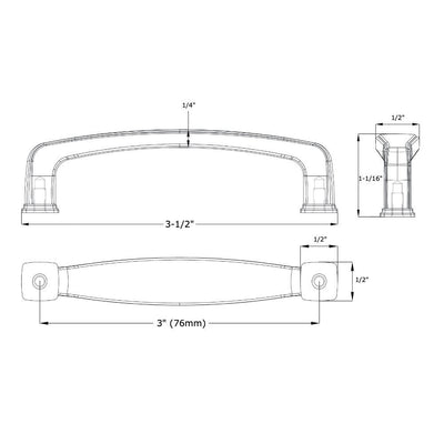 Cosmas 4389SN Satin Nickel Cabinet Pull