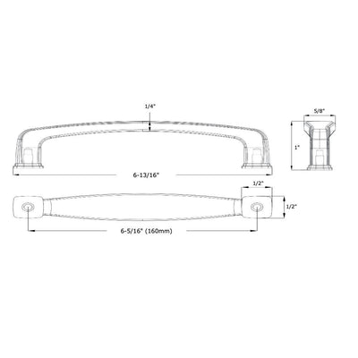 Cosmas 4392-160SN Satin Nickel Cabinet Pull