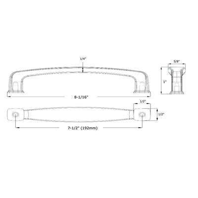 Cosmas 4392-192SN Satin Nickel Cabinet Pull