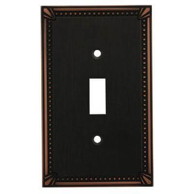 Cosmas 44055-ORB Oil Rubbed Bronze Single Toggle Switchplate Cover - Cosmas