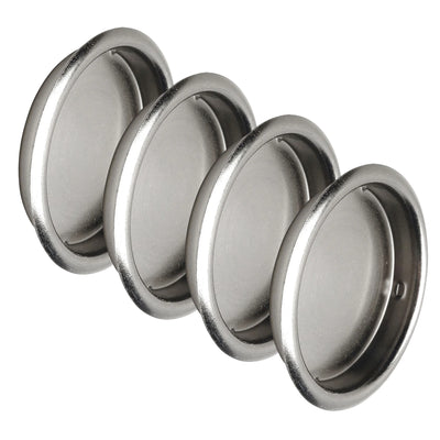 Sliding Door Cup Pull, Satin Nickel