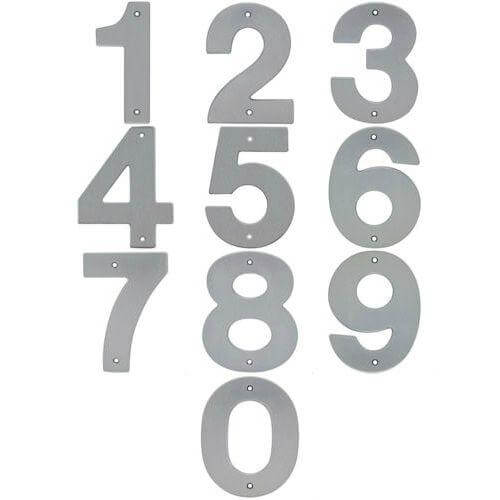5&quot; House Numbers, Satin Nickel