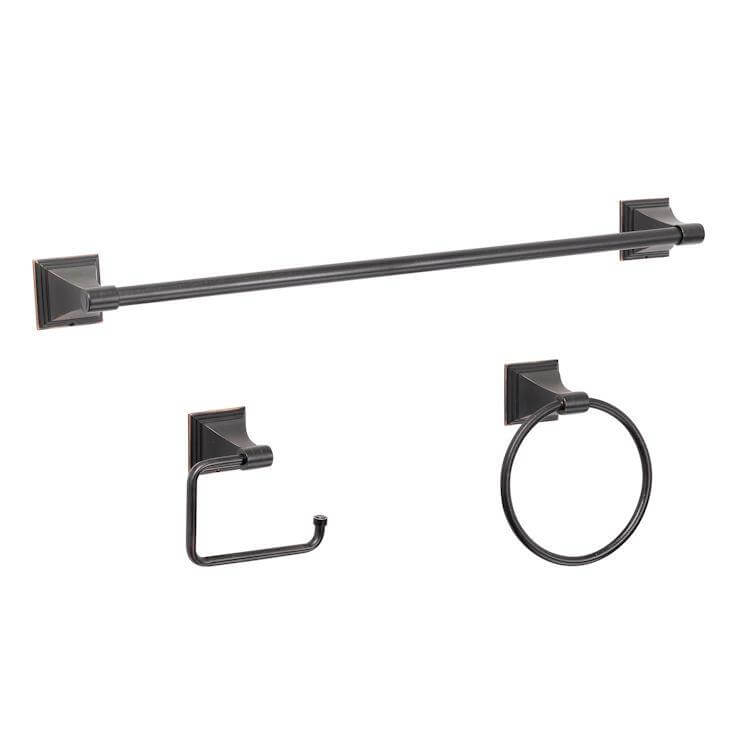 500 Series 3 Piece Oil Rubbed Bronze Bathroom Hardware Set