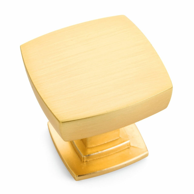 Cosmas 5232BG Brushed Gold Square Contemporary Cabinet Knob