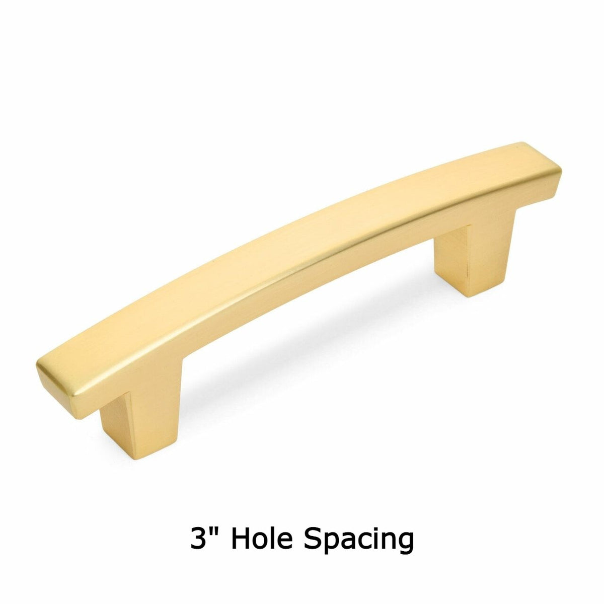 Brushed gold cabinet pull 3&quot; hole spacing 5235BG