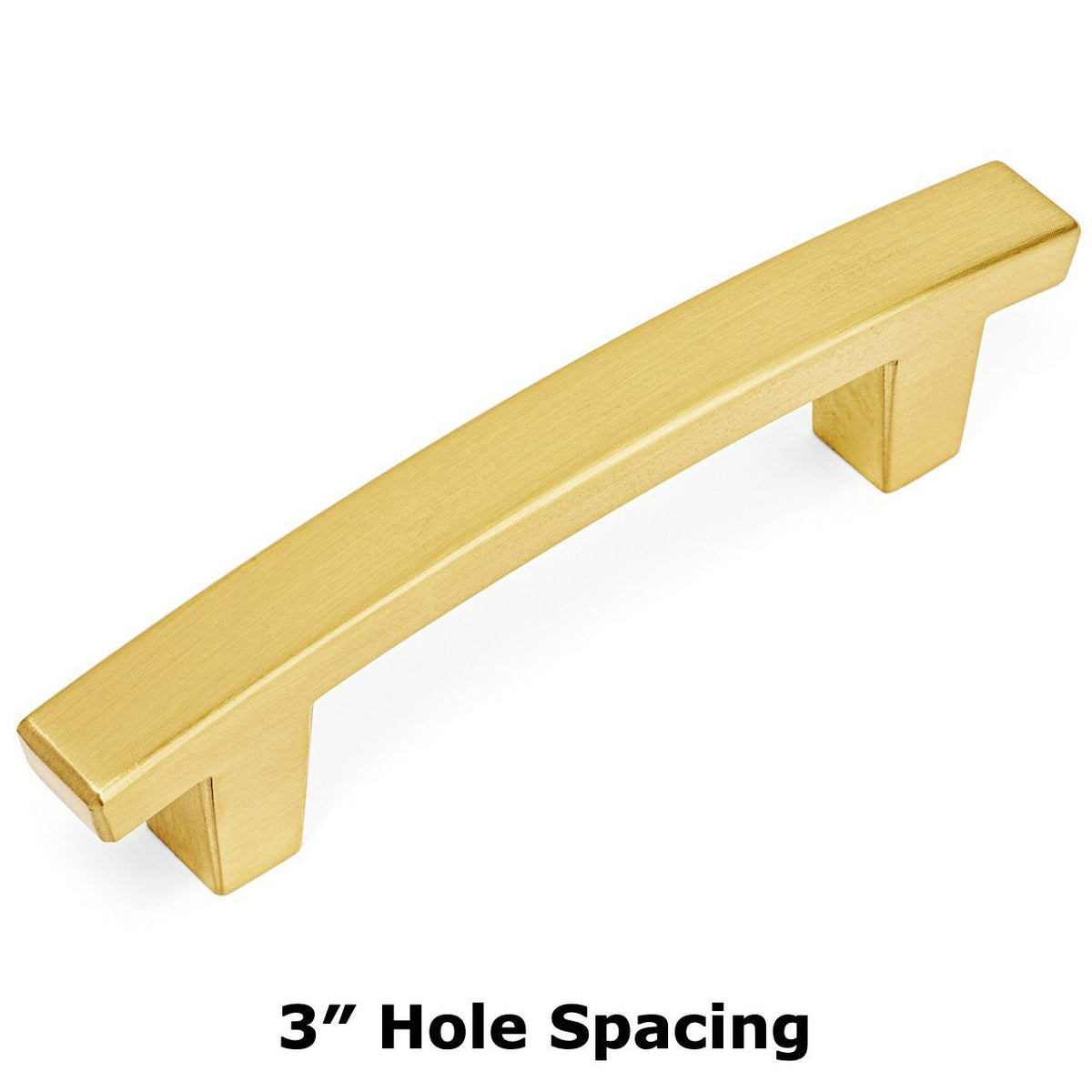 Cosmas 5235BB Brushed Brass Contemporary Arch Cabinet Pull