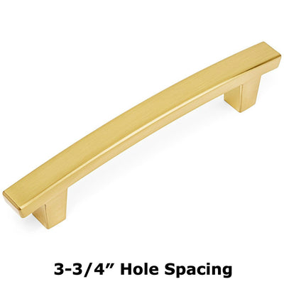 Cosmas 5237BB Brushed Brass Contemporary Arch Cabinet Pull