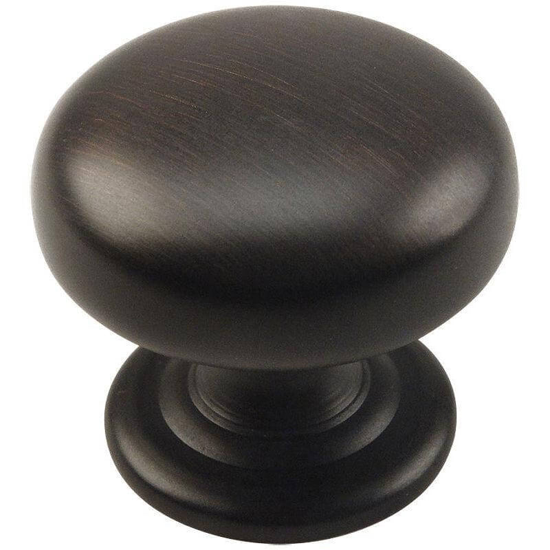 Basic simple round drawer knob in oil rubbed bronze finish