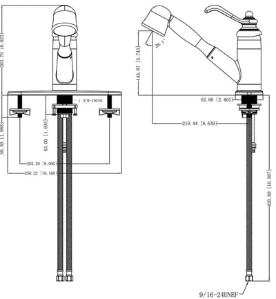 Designers Impressions 651472 Oil Rubbed Bronze Kitchen Faucet w/ Pull Out Sprayer