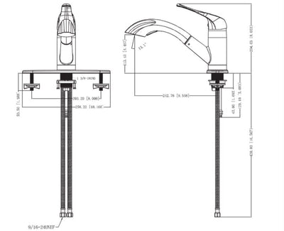 Designers Impressions 611489 Satin Nickel Kitchen Faucet w/ Pull Out Sprayer