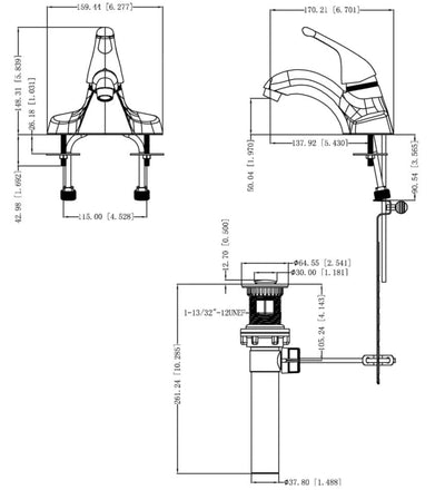 Designers Impressions 611595 Satin Nickel Single Handle Lavatory Vanity Faucet