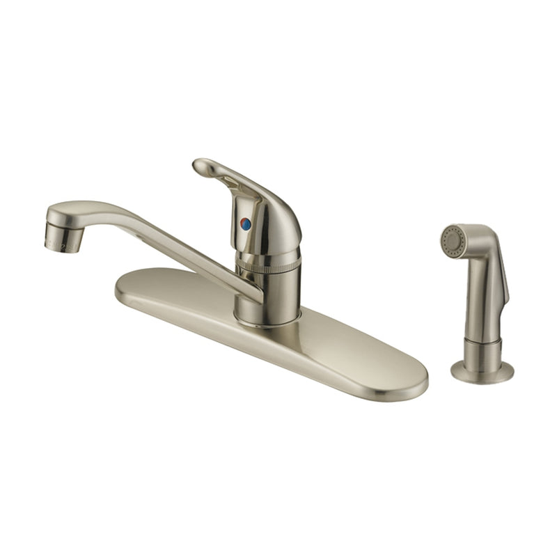 Designers Impressions 611618 Satin Nickel Kitchen Faucet w/ Sprayer