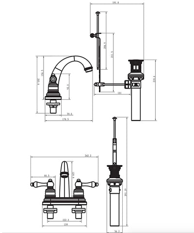 Designers Impressions 652243 Oil Rubbed Bronze Lavatory Vanity Faucet