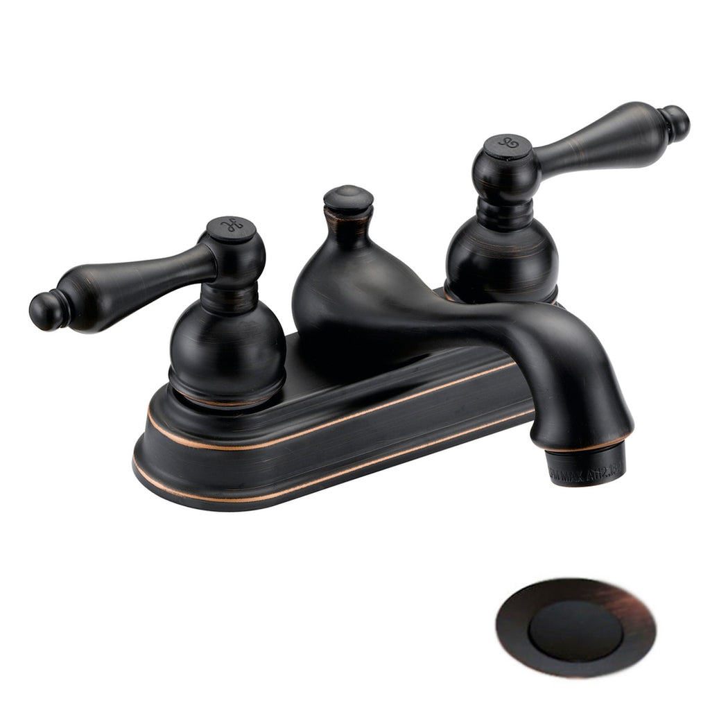 Designers Impressions Waschbeckenarmatur Mit 2 Griffen In Bronzefarbe – Einfach Montieren, Bleifrei